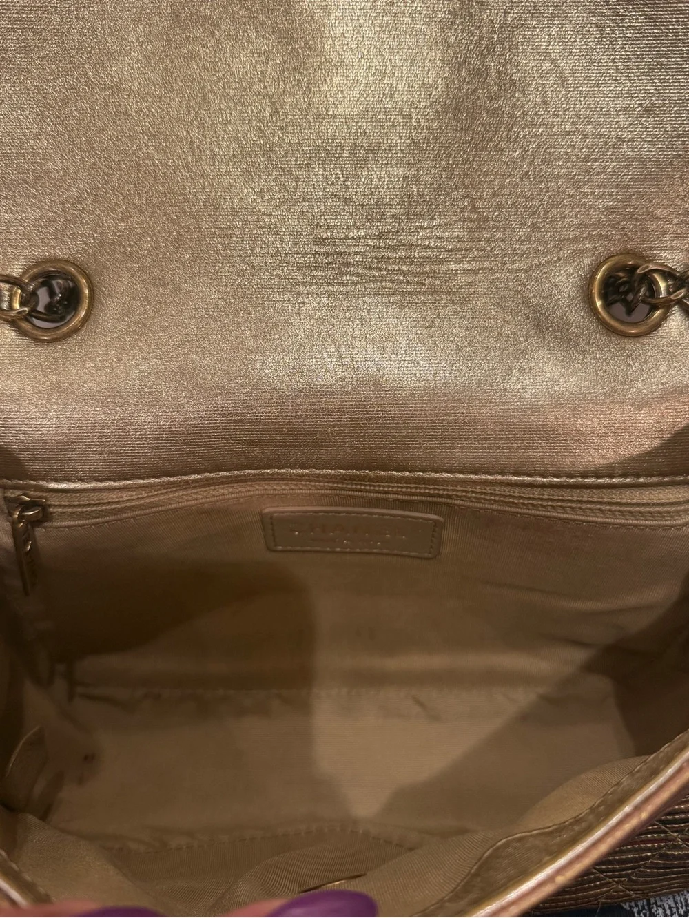 Chanel Paris-Seoul Small Metallic Single Flap Shoulder Bag